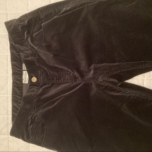 Black Velvet Chico’s Pants Size 1.5 - Picture 1 of 4